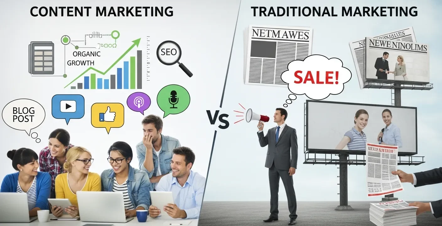 Content vs Traditional Marketing