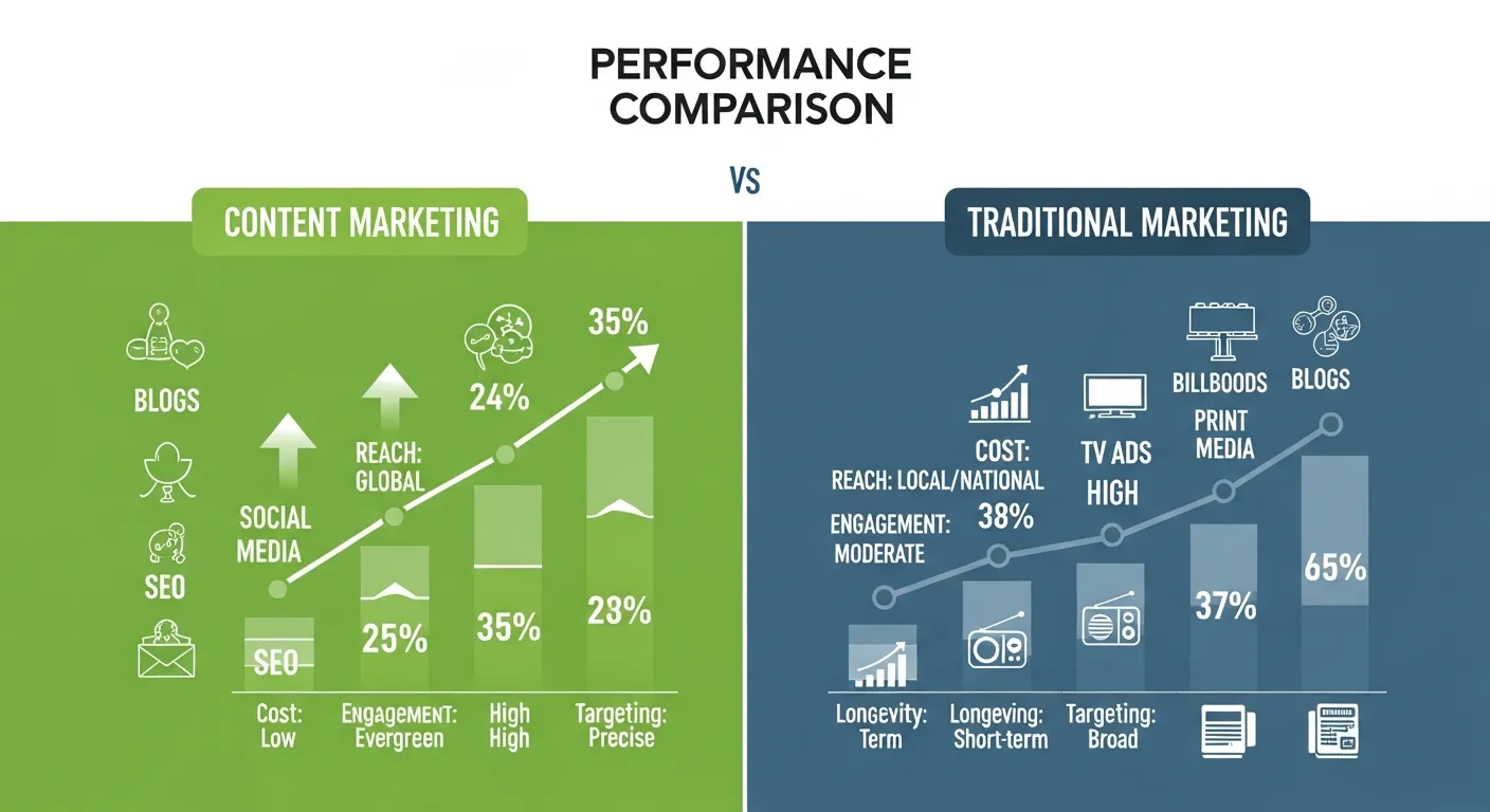 Performance Comparison – Content Marketing vs Traditional Marketing