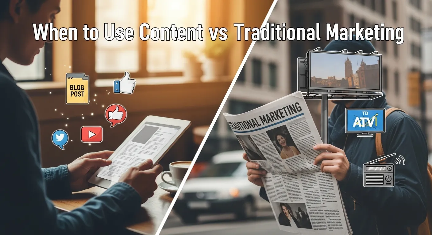 When to Use Content vs Traditional Marketing